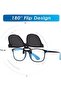 Children and teenagers' polarized clip-on sunglasses, square flip-up style - 2