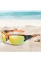 Men Women Sports Sunglasses Outdoor Cycling Glasses Windproof UV Protection Scratch-Resistant Lightweight Ergonomic Skiing Orange - 3