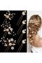 7 Wedding Hair Clips: Gold Leaf Bridal Headpiece, Pearl Wedding Hairpins, Flower Hair Accessories for Bridesmaids and Girls