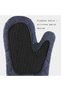 Long cotton quilted silicone denim heat-resistant gloves, heat-resistant and non-slip, perfect for cooking, baking and grilling, 2-pack. - 4
