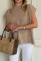 Silvery Openwork Oversized Top - 2