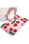 Pink bathroom non-slip mat 50 x 80 cm, cute cherry blossom bathroom accessory mat, thick and soft microfiber bath mat