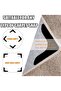 8-Pack Super Strong Adhesive Carpet Anti-Curl Securing Tape, Non-Slip Floor Mat Flatener, Black - 6