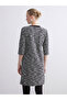 Crew Neck Patterned Mini Dress - 4