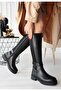 Diona Black Leather Boots