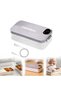 Portable Rechargeable Heated Lunch Box with 304 Stainless Steel Container - 7200mAh Battery, Digital Display, Fast Food Warmer, No Water Required | Heat Preservation Lunch Box for Office, Tra