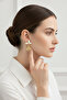 Elegant Yellow Color White Enamel Flower Motif Dangle Bijouterie Earrings - 3