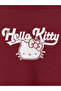 Xside Burgundy Printed Oversize Women's Thick Sweatshirt - 7