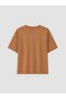 Two Mt Shop Quality Brown Combed Cotton Printed Oversize Short Sleeve Women's T-Shirt - 6