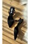 Stoned Black Stiletto Pointed Toe Heel 7 cm - 2
