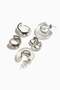 3 pairs hoop earrings - 5