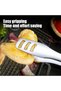 BBQ tongs, cooking tongs, 31.8 cm serving tongs, stainless steel grilling tool, multifunctional clamp, kitchen utensil for sausage, steak - 2