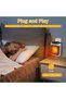 Smart Ceramic Fan Heater, Electric Wall-Socket Heater, Mini Fan Heater with Remote Control and Thermostat for Bedrooms and Offices - 2