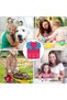 Children's art smock, waterproof Long - sleeve art apron, for children aged 3 - 5, toddler smock for painting artists, for art supplies - rose red. - 3