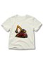 Kids' Excavator and Truck Printed Engineering Vehicle Themed Crew Neck Short Sleeve T-Shirt