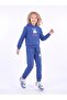 Girl's Printed Kangaroo Pocket Hooded Tracksuit Set - 3
