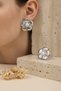 Stylish Women's Bijouterie Earrings with Flower Motif and Pearl Detail - 5