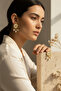 Butterfly Motif Pearl Detailed Dangle Yellow Color Bijouterie Earrings - 5