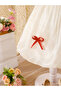 Girls Pink Strappy Dress with Bows - 6