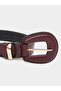 Burgundy Slim Belt - 2