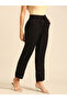 Black Solid Viscose Pants - 3