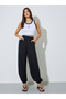 Black Relaxed Fit Cuffed Joggers - 3
