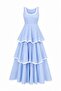 Blue Layered Dress - 1070