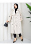 Women's Oversize Buttoned Hijab Trench Coat Rc3111