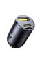 Încărcător auto Baseus, 1x USB-A, 1x USB-C, compact, puternic, rapid, PD - 2