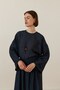 Giada Asymmetrical Piece Skirt Suit Navy Blue - 2