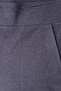Women's Light Navy Blue Winter High-Waisted Trousers with Stone Detail on the Cuffs and Waist - 5