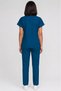 Women's V-Neck Bat Sleeve Stone, Smoked, Fuchsia, Khaki Green, Petrol Blue Lycra Belinda Scrubs Set - 5