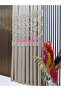 Bohemian Style Fringed Beige Panel Backdrop Curtain 1X3 Dense Pleated [Single Panel] Non-Ironable - 6
