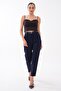 Women's Belt Detailed Fabric Trousers 260121 - 265227 - 3
