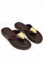 Luisa Women's Gold Buckle Detailed Flip-Flops Comfortable Slippers