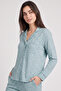 Printed Lapel Collar Pyjama Set - 4