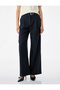 High Waist Striped Wide Leg Pants with Belt Detail and Pockets - 4