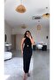 Black Glitter Chiffon Premium Dress with Snail Accessories