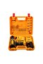 Cordless Drill Driver Kit: Yellow 21V 2X 7500mAh Lithium-Ion Batteries, 25 Position Clutch, 2-Speed Settings - Fast Charger, Ergonomic Anti-Slip Handle, LED Light, All-In-One Accessories for Home DIY - 7