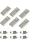 6-piece set of magnetic sewing rails in silver