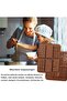 Silicone chocolate molds, 6 shapes, high temperature resistant, non-stick, chocolate color. - 5