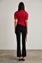 Amoria Women's Stretchy Fabric Body-Fitting Bengaline Fabric Black Pants - 6