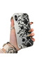 iPhone XS Max Compatible Elegant Black Lace Flower Pattern Case, High Quality Matte Phone Case - 2