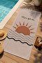 Modern Pink Flamingo Geometric Summer Patterned 70X150 Beach Towel - Cotton Bath Towel - 2