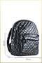 Sima Women's Quilted Parachute Fabric Backpack - Black - 3