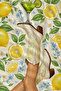 Mediterranean Lemon Garden and Female Figure Patterned 70X150 Beach Towel - Cotton Bath Towel - 3
