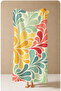 Retro 70S Big Floral Leaf Colorful Patterned 70X150 Beach Towel - Digital Printed Bath Towel - 4