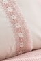 4 Piece Kopanaki Lace & Tassel Double Pique Set - 100% Cotton - 210 X230 cm - Salmon - 3