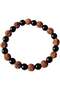 Deal Rudraksha & Black Onyx Beaded Bracelet 8mm – Natural Stone Stretch Bracelet for Men & Women – Spiritual Yoga Elastic Bracelet