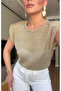 Gold Padded Glitter Blouse - 2